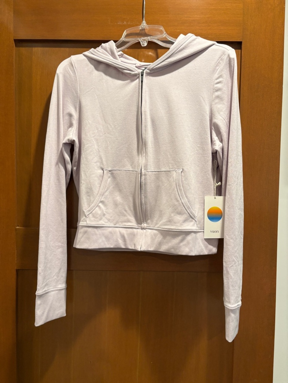 Vuori Halo Mini Full-Zip Hoodie in Lilac Breeze Heather NWT